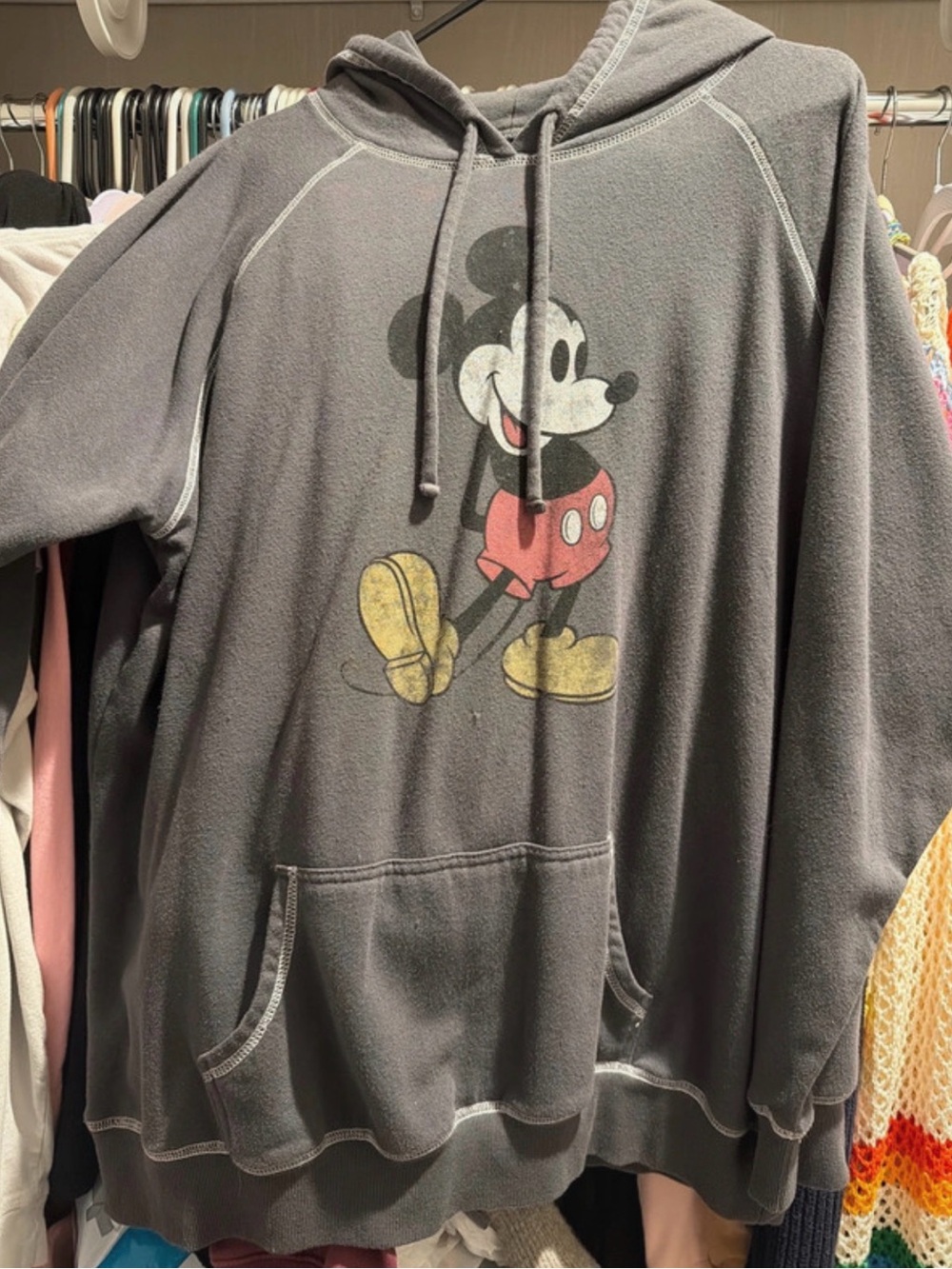 Disney Mickey Mouse Graphic Hoodie - Gray